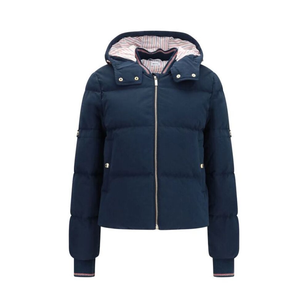 Thom Browne Blue Cotton Full-Length Women's Jacket